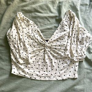 Wednesday’s Girl Polka Dot Crop Top